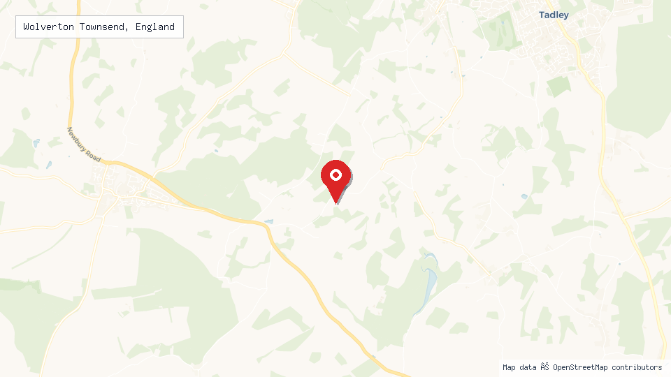 Street map of Wolverton Townsend, England with location pin