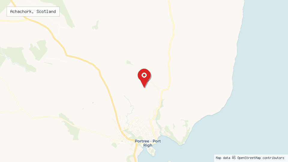 Street map of Achachork, Scotland with location pin