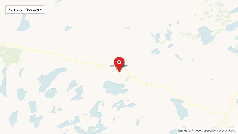 Street map of Achmore, Scotland with location pin