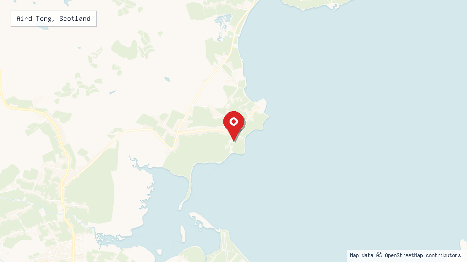 Street map of Aird Tong, Scotland with location pin