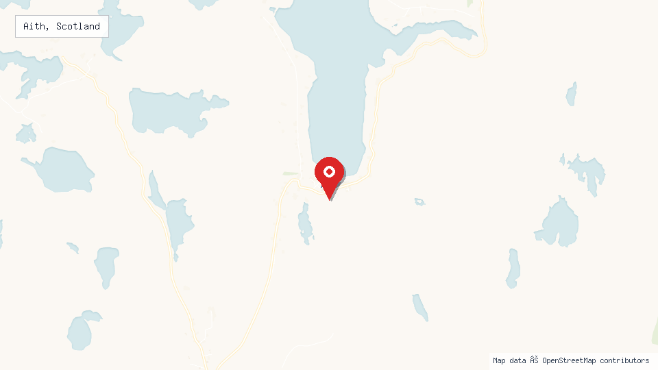 Street map of Aith, Scotland with location pin