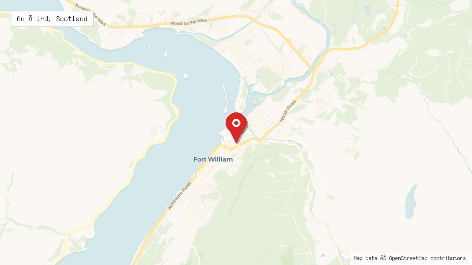 Street map of An Àird, Scotland with location pin