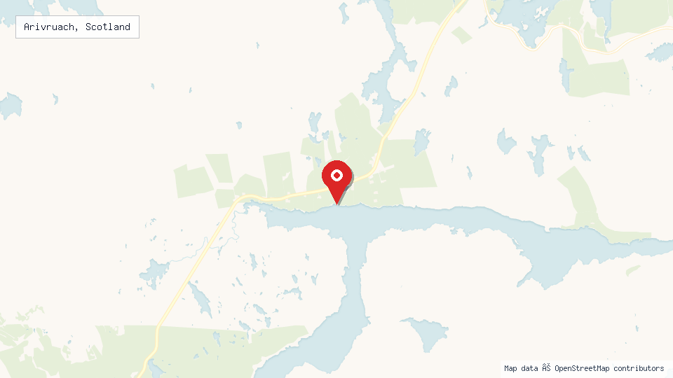 Street map of Arivruach, Scotland with location pin