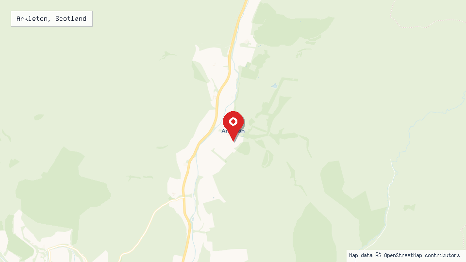 Street map of Arkleton, Scotland with location pin