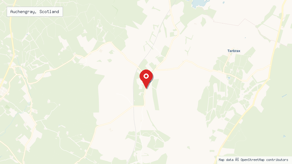 Street map of Auchengray, Scotland with location pin