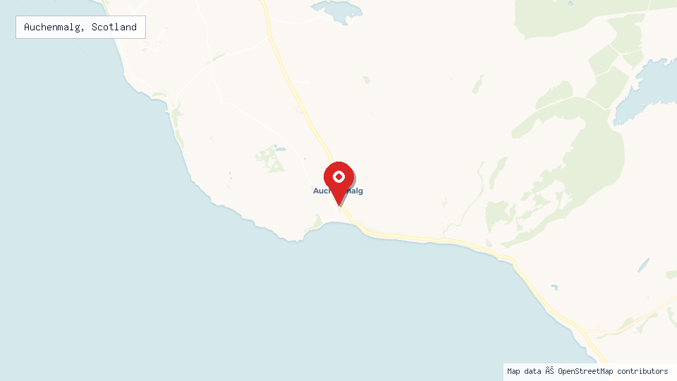 Street map of Auchenmalg, Scotland with location pin