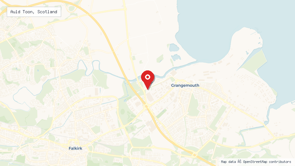 Street map of Auld Toon, Scotland with location pin