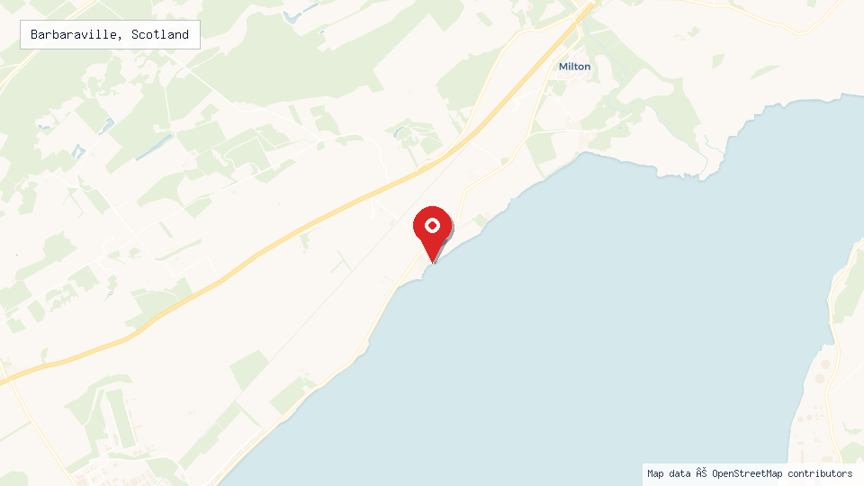 Street map of Barbaraville, Scotland with location pin