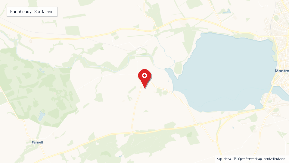 Street map of Barnhead, Scotland with location pin