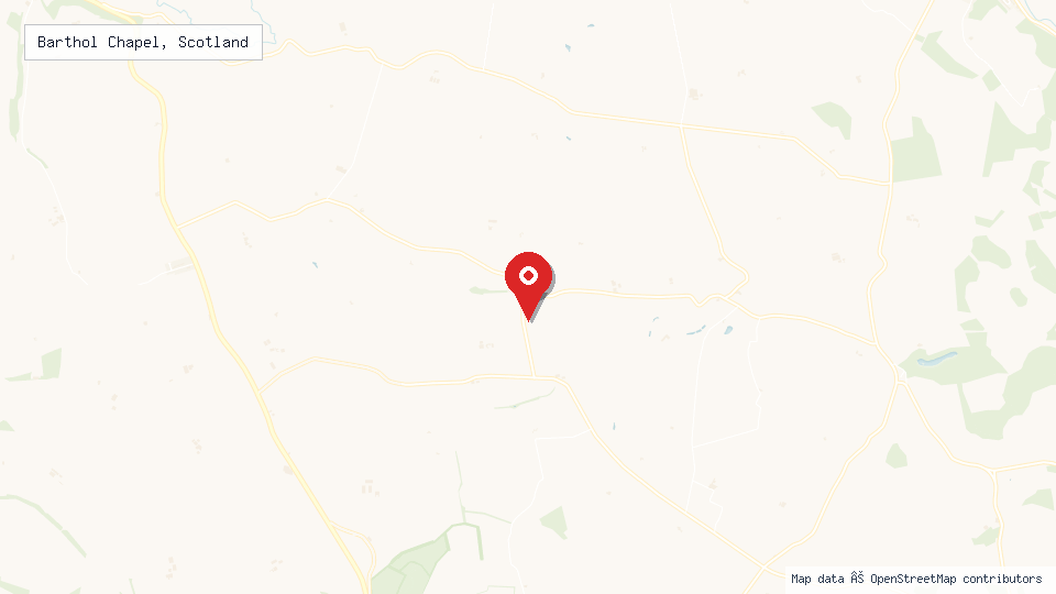 Street map of Barthol Chapel, Scotland with location pin