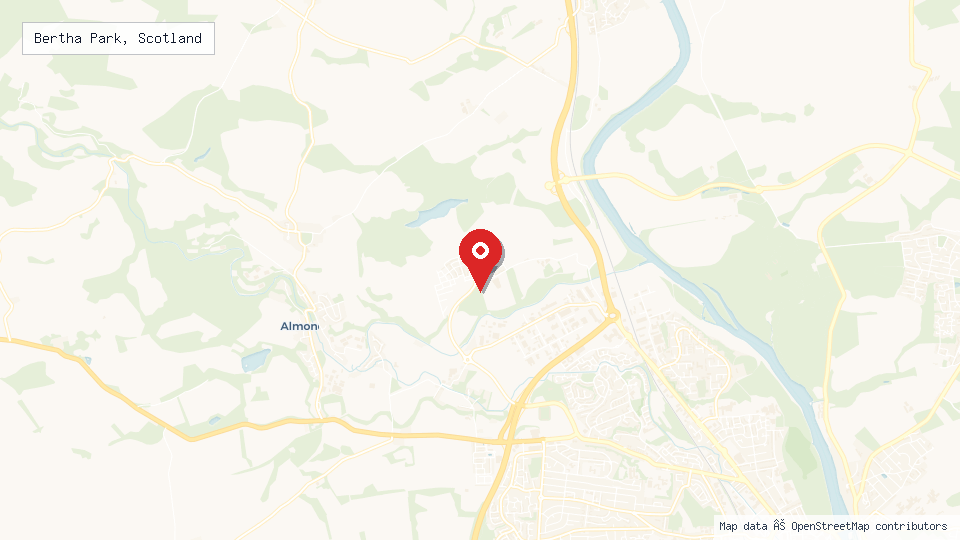 Street map of Bertha Park, Scotland with location pin
