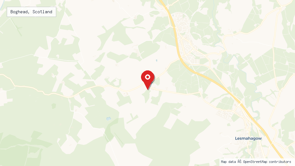 Street map of Boghead, Scotland with location pin