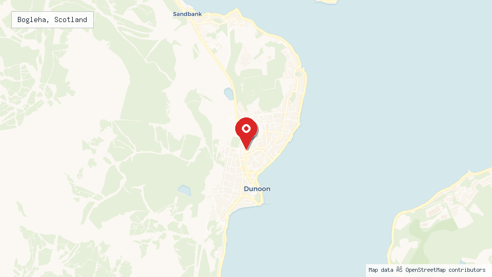 Street map of Bogleha, Scotland with location pin