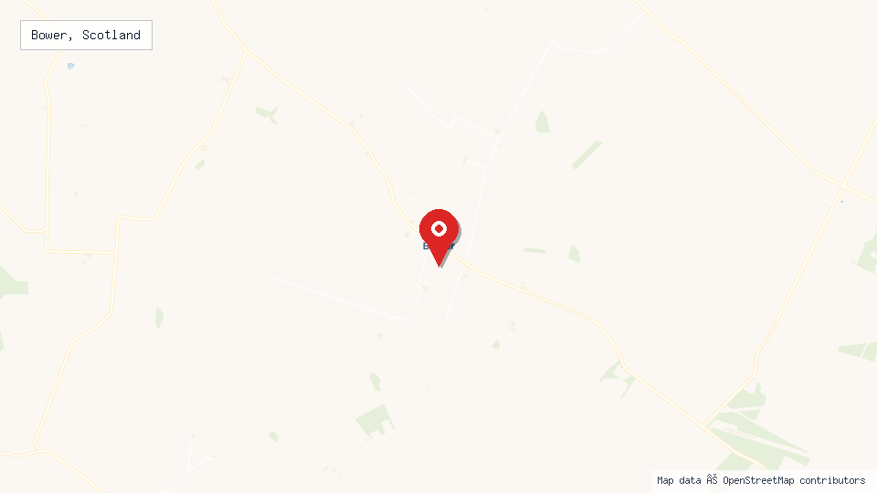 Street map of Bower, Scotland with location pin