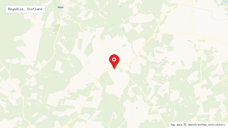 Street map of Boyndlie, Scotland with location pin