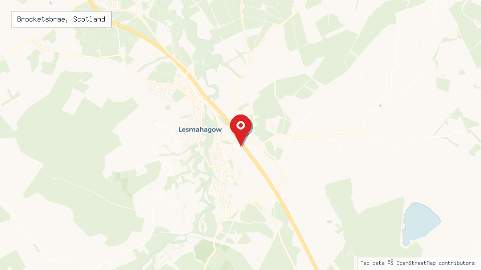 Street map of Brocketsbrae, Scotland with location pin