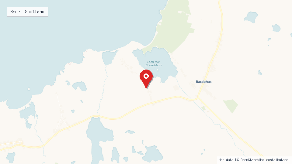 Street map of Brue, Scotland with location pin