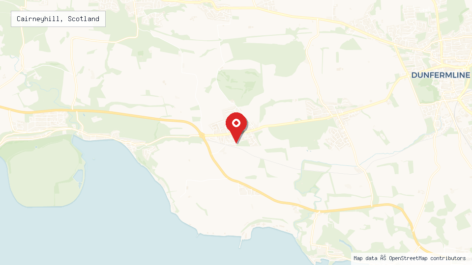 Street map of Cairneyhill, Scotland with location pin
