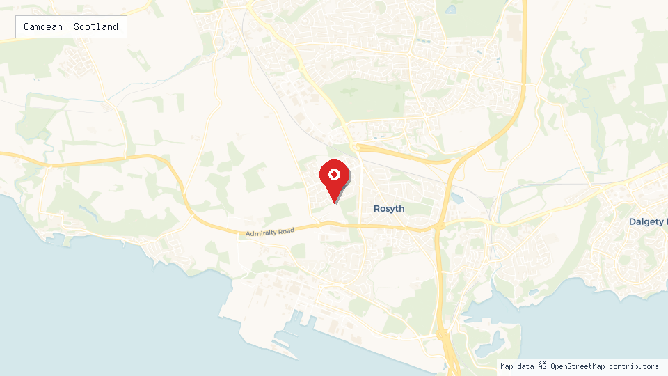 Street map of Camdean, Scotland with location pin