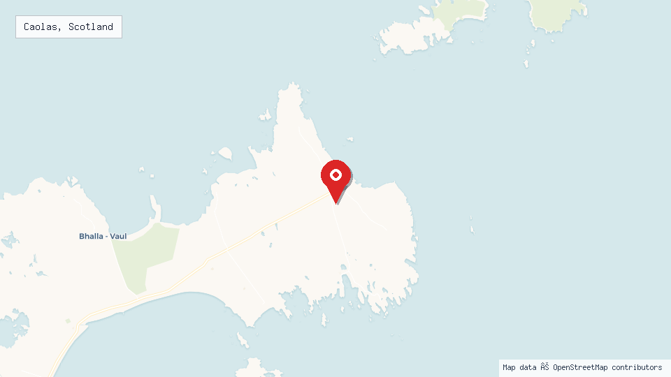 Street map of Caolas, Scotland with location pin