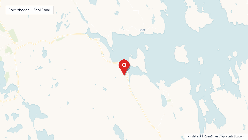 Street map of Carishader, Scotland with location pin