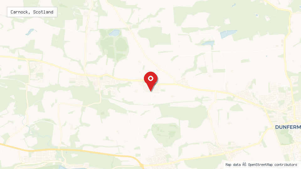 Street map of Carnock, Scotland with location pin
