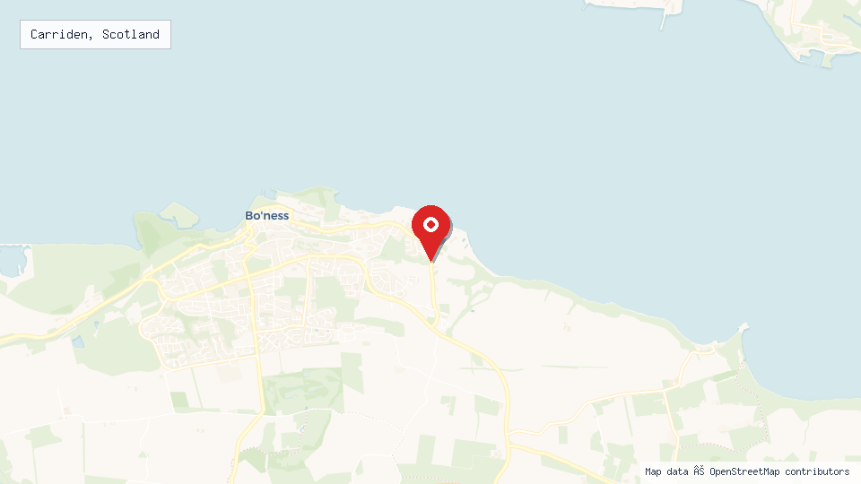 Street map of Carriden, Scotland with location pin