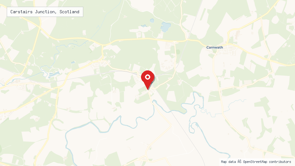 Street map of Carstairs Junction, Scotland with location pin
