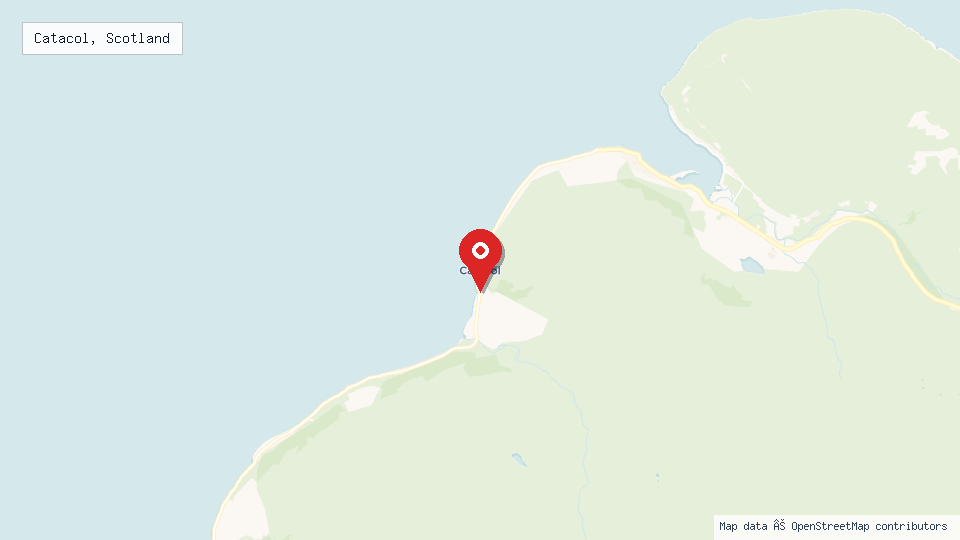Street map of Catacol, Scotland with location pin