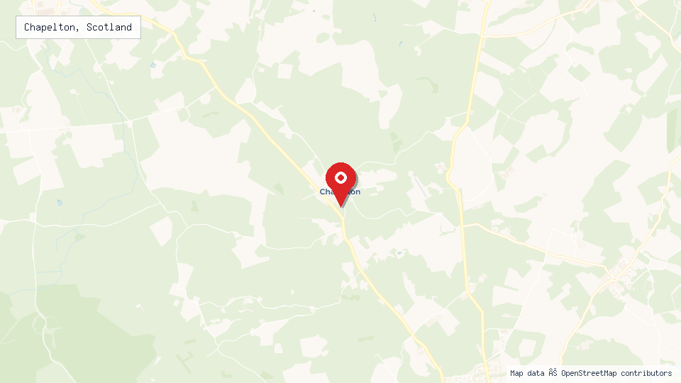 Street map of Chapelton, Scotland with location pin