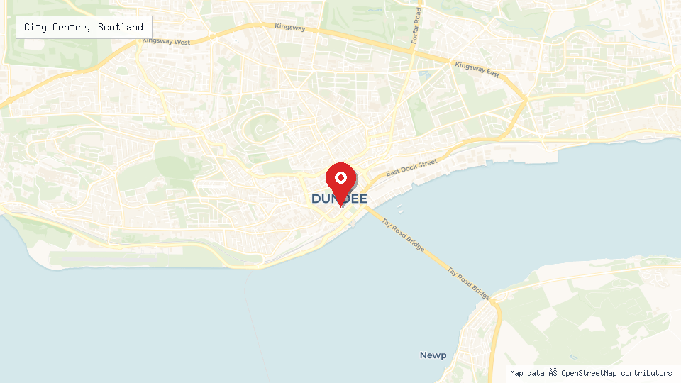 Street map of City Centre, Scotland with location pin