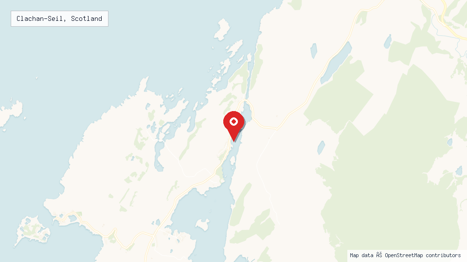Street map of Clachan-Seil, Scotland with location pin