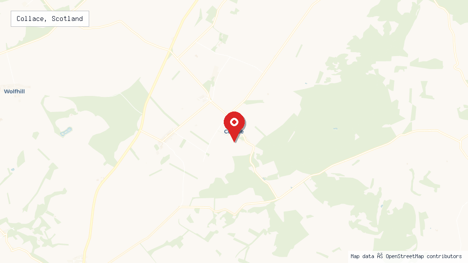 Street map of Collace, Scotland with location pin