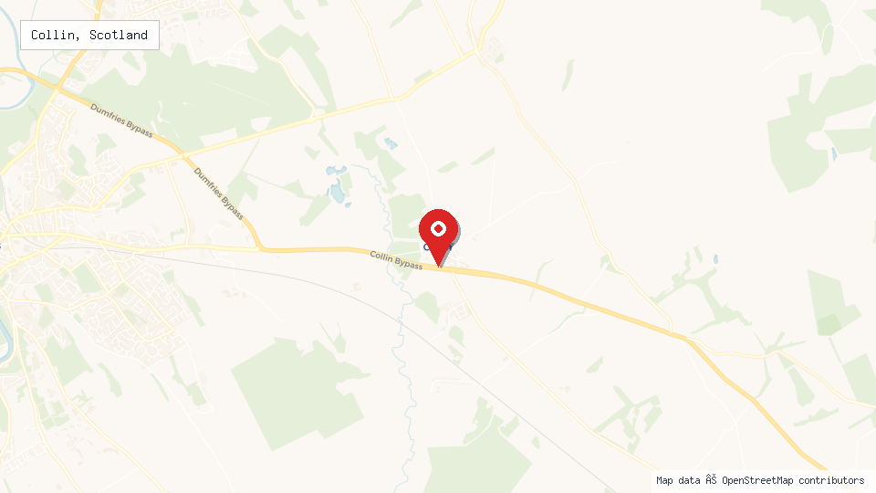Street map of Collin, Scotland with location pin