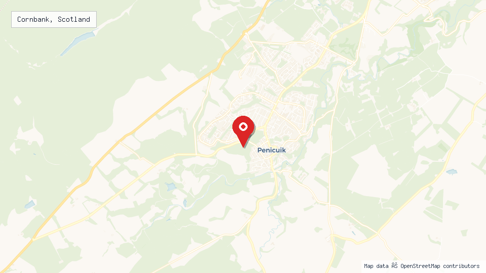 Street map of Cornbank, Scotland with location pin