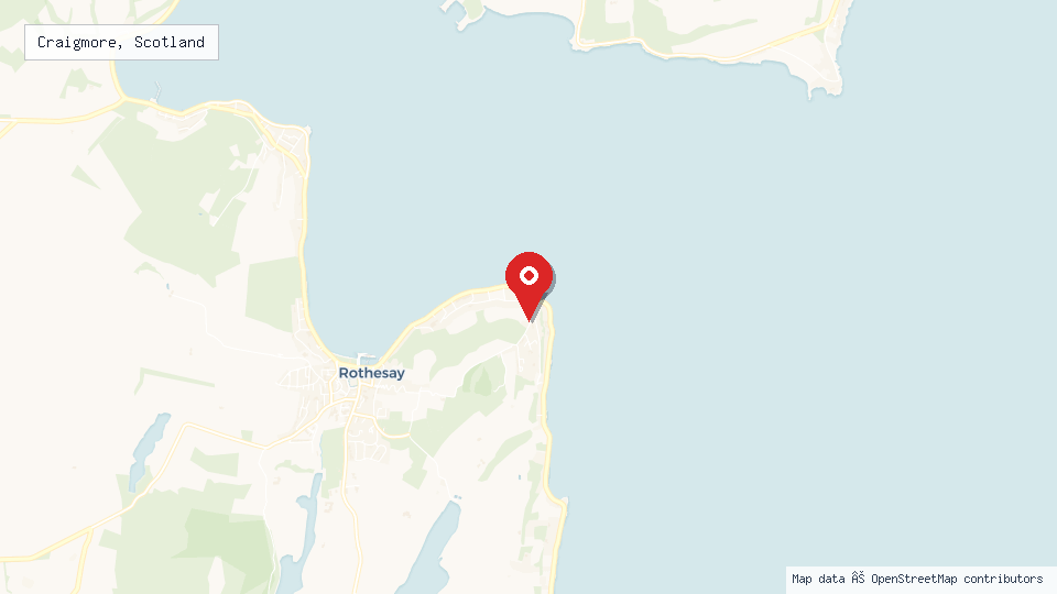 Street map of Craigmore, Scotland with location pin