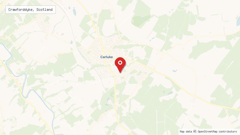 Street map of Crawforddyke, Scotland with location pin