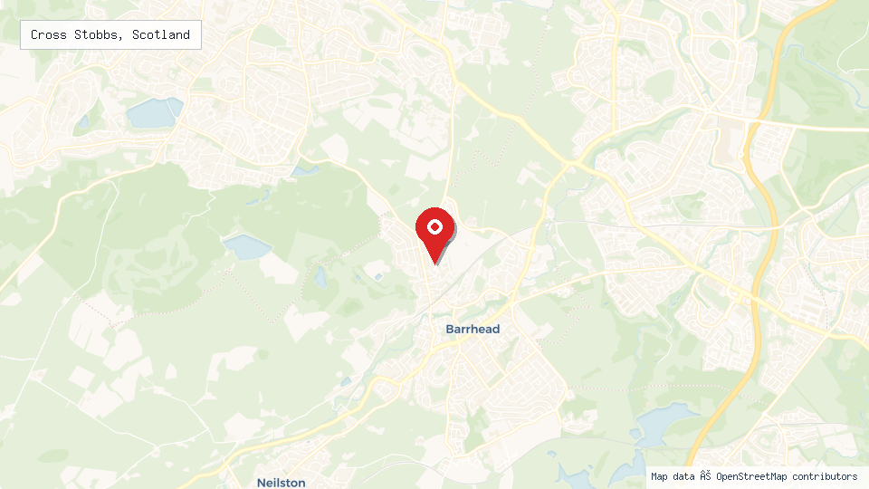 Street map of Cross Stobbs, Scotland with location pin