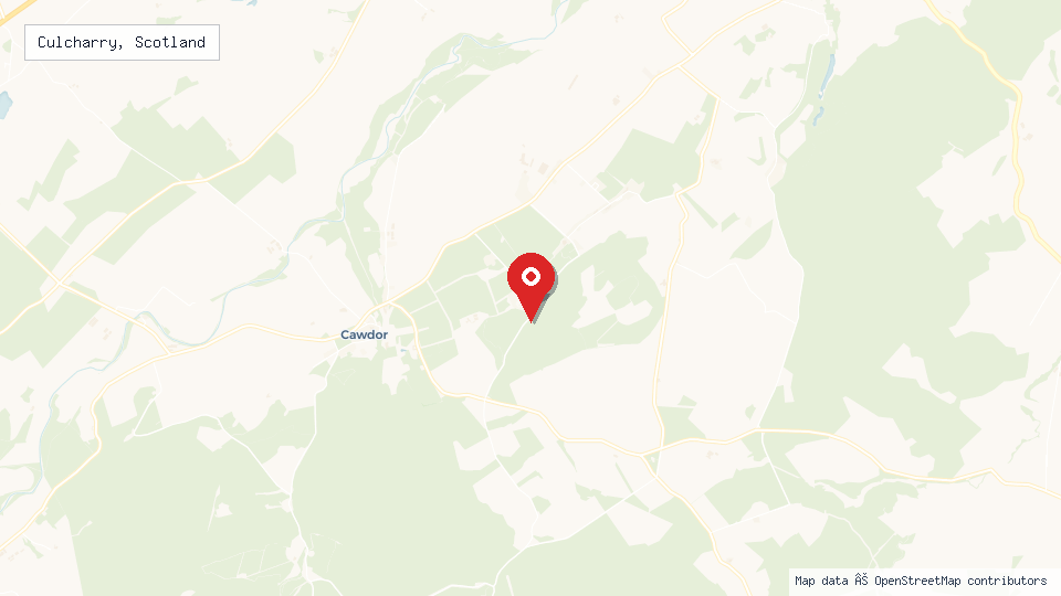 Street map of Culcharry, Scotland with location pin