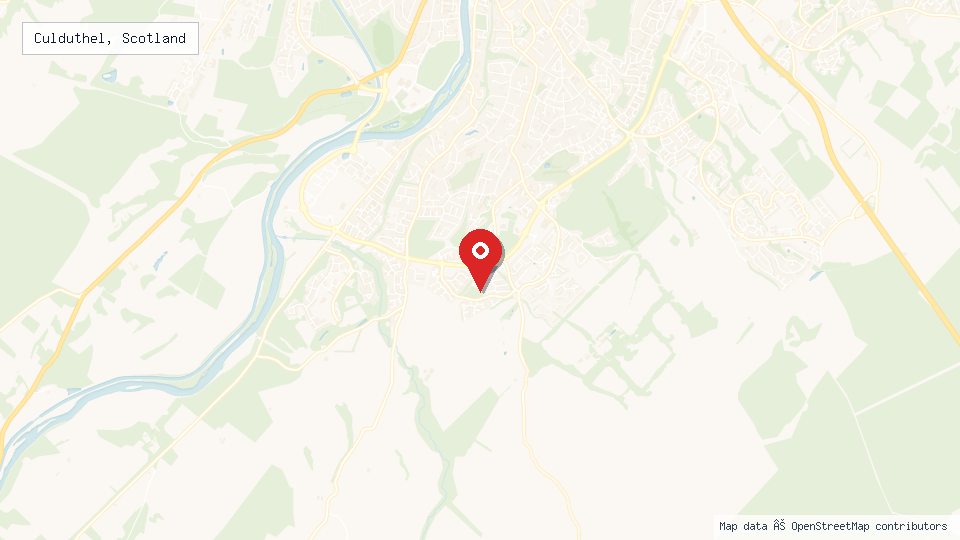Street map of Culduthel, Scotland with location pin