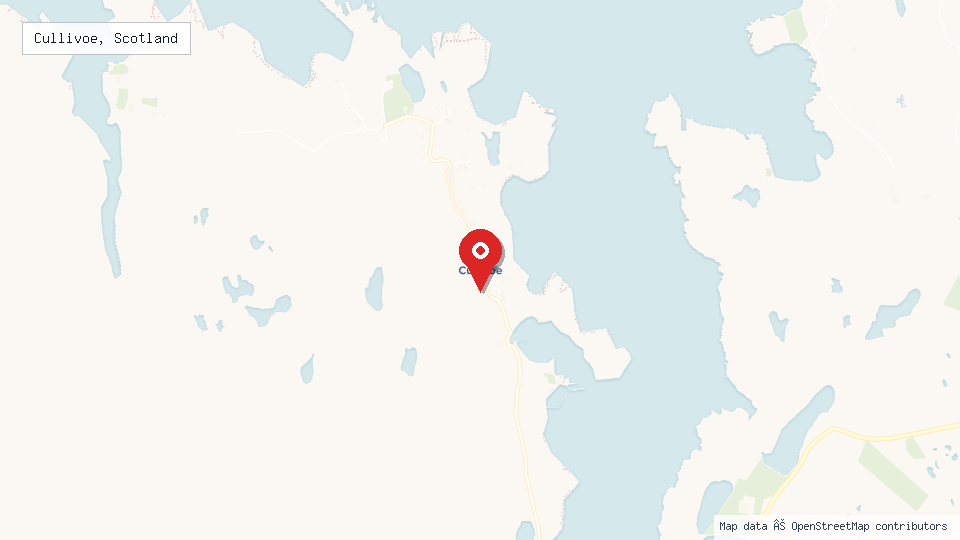 Street map of Cullivoe, Scotland with location pin