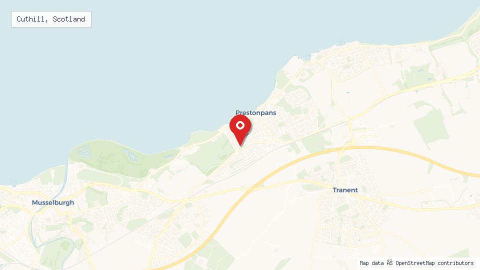 Street map of Cuthill, Scotland with location pin