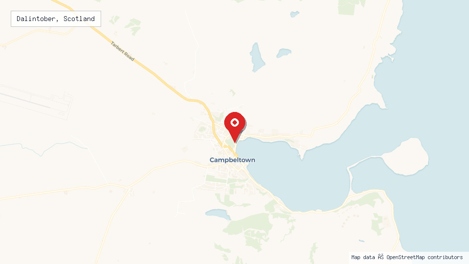 Street map of Dalintober, Scotland with location pin