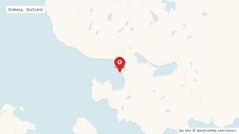 Street map of Diabaig, Scotland with location pin