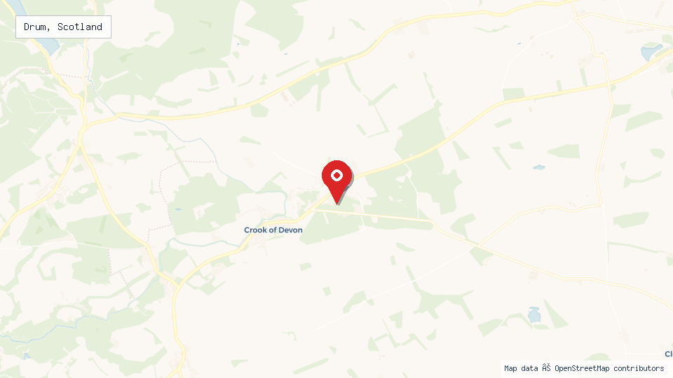 Street map of Drum, Scotland with location pin