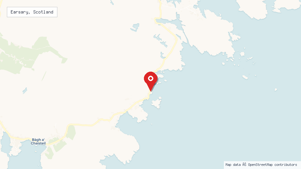 Street map of Earsary, Scotland with location pin