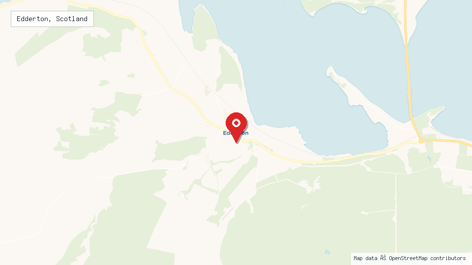 Street map of Edderton, Scotland with location pin