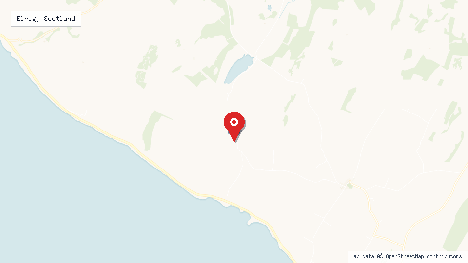 Street map of Elrig, Scotland with location pin