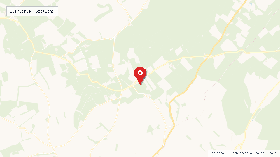 Street map of Elsrickle, Scotland with location pin