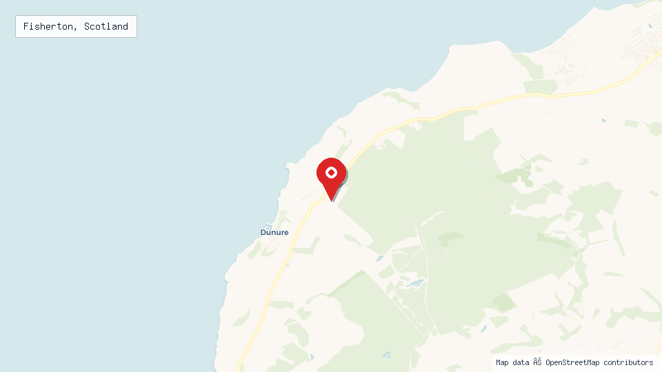 Street map of Fisherton, Scotland with location pin